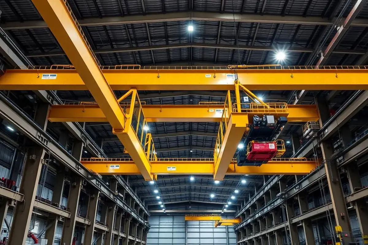 Anti-collision and proximity detection sensors mounted on an overhead crane
