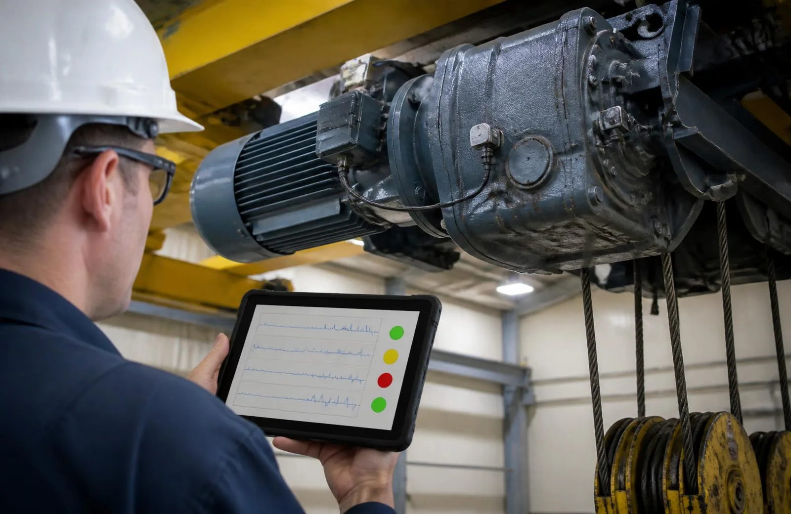 Industrial condition-monitoring dashboard displaying equipment health trends